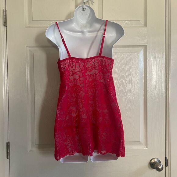 Victorias Secret 36C Slip Dress Lingerie Nighty Gown Red - Picture 6 of 7